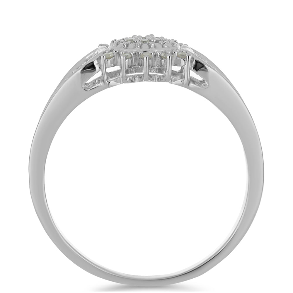 Anillo de Plata con Diamante blanco 2 