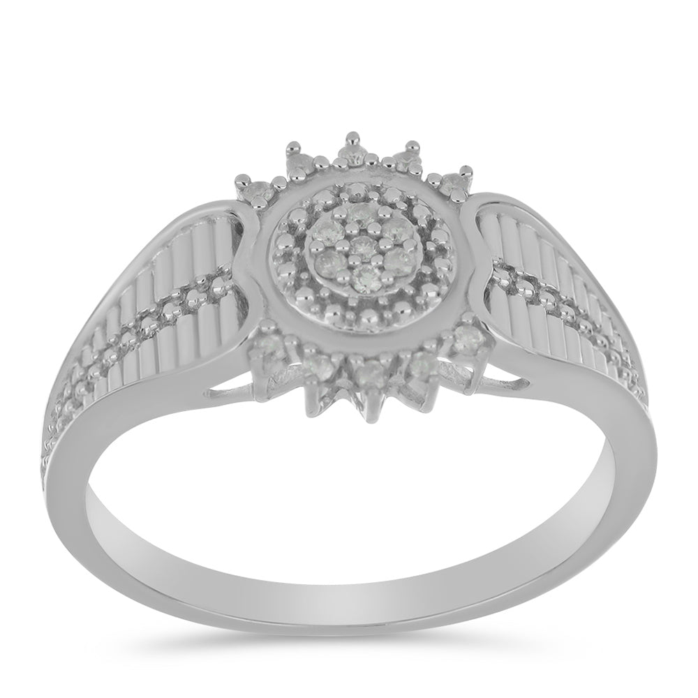 Anillo de Plata con Diamante blanco 3 