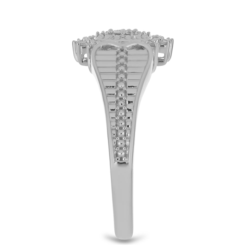 Anillo de Plata con Diamante blanco 4 