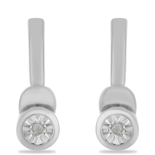 Pendientes de Plata con Diamante blanco