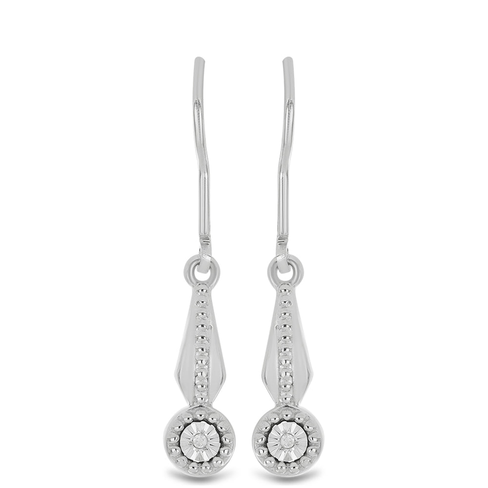 Pendientes de Plata con Diamante blanco