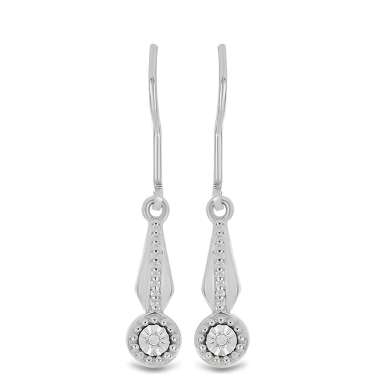 Pendientes de Plata con Diamante blanco