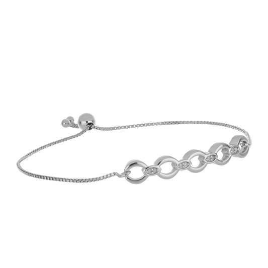 Pulsera de Plata con Diamante blanco