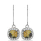 Pendientes de Plata con Jasper de Bumble Bee y Topacio Blanco