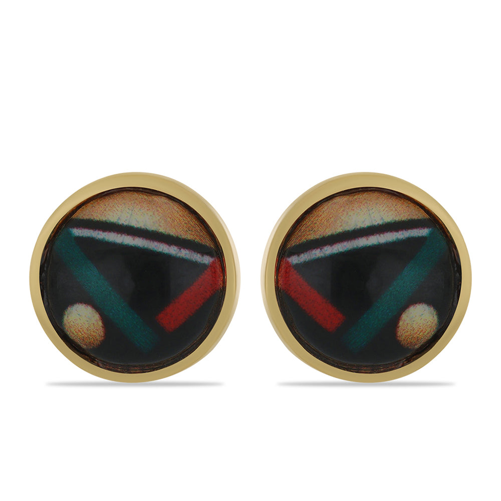 Pendientes de Plata Bañada en Oro con Esmalte