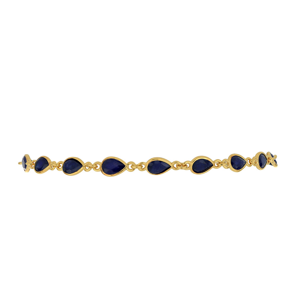 Pulsera de Oro 9K con Zafiro Azul Australiano 2 