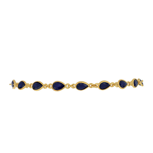 Pulsera de Oro 9K con Zafiro Azul Australiano