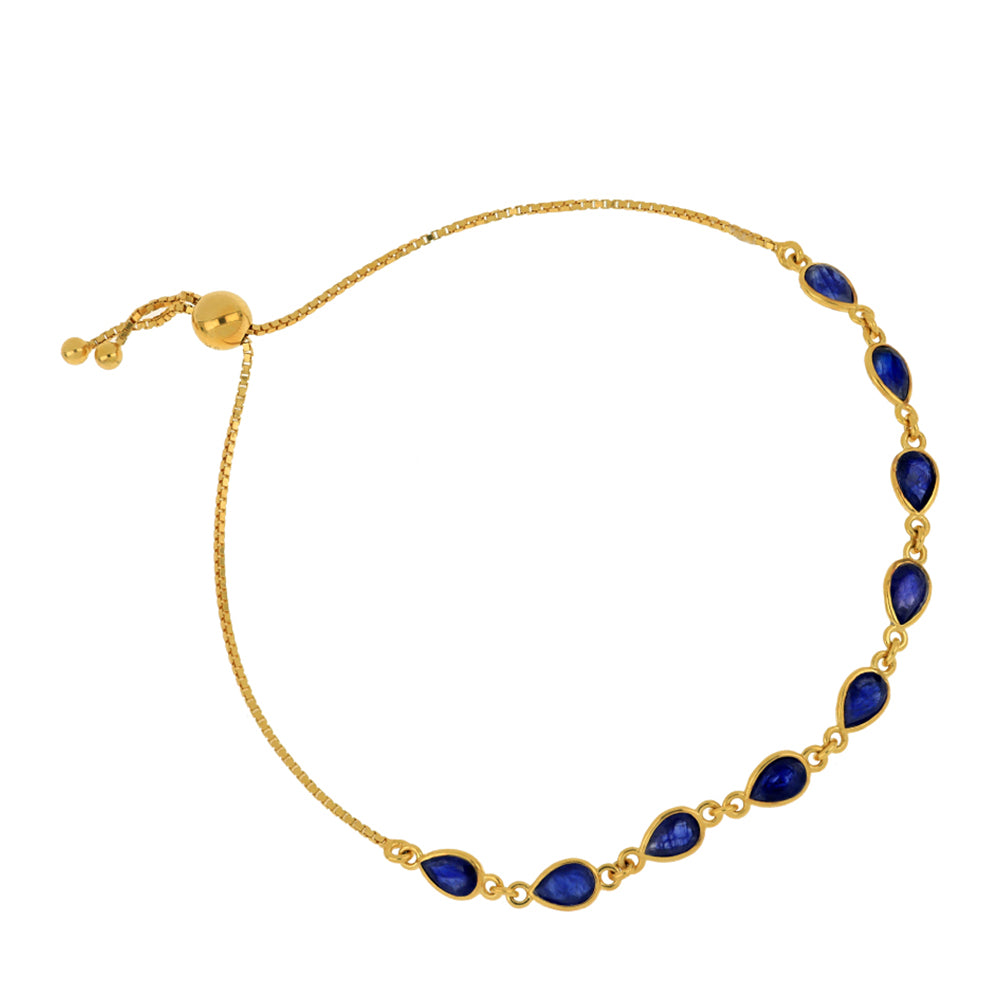 Pulsera de Oro 9K con Zafiro Azul Australiano