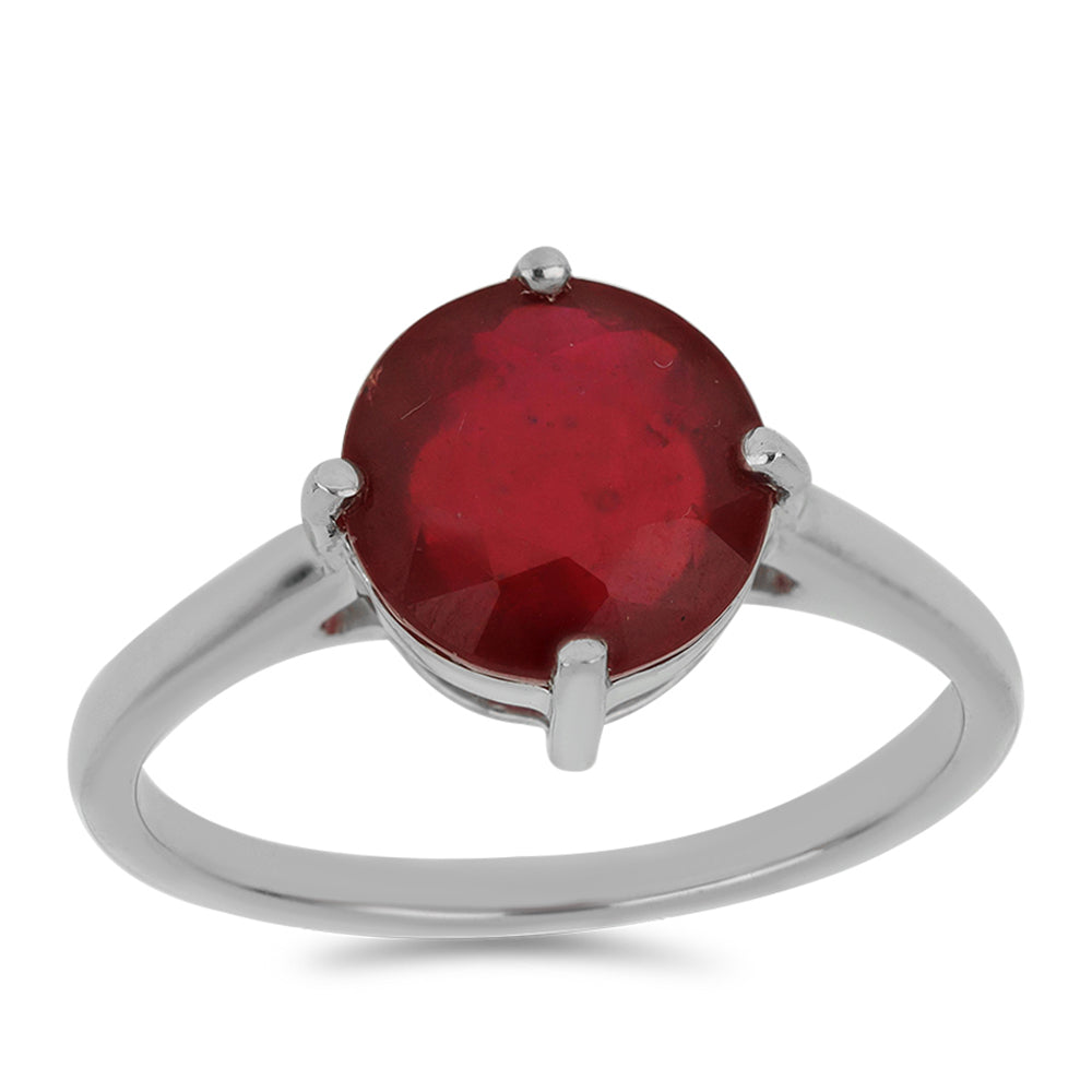 Anillo de Plata con Rubí de Madagascar