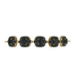 Pulsera de Plata Bañada en Oro con Espinela Negra