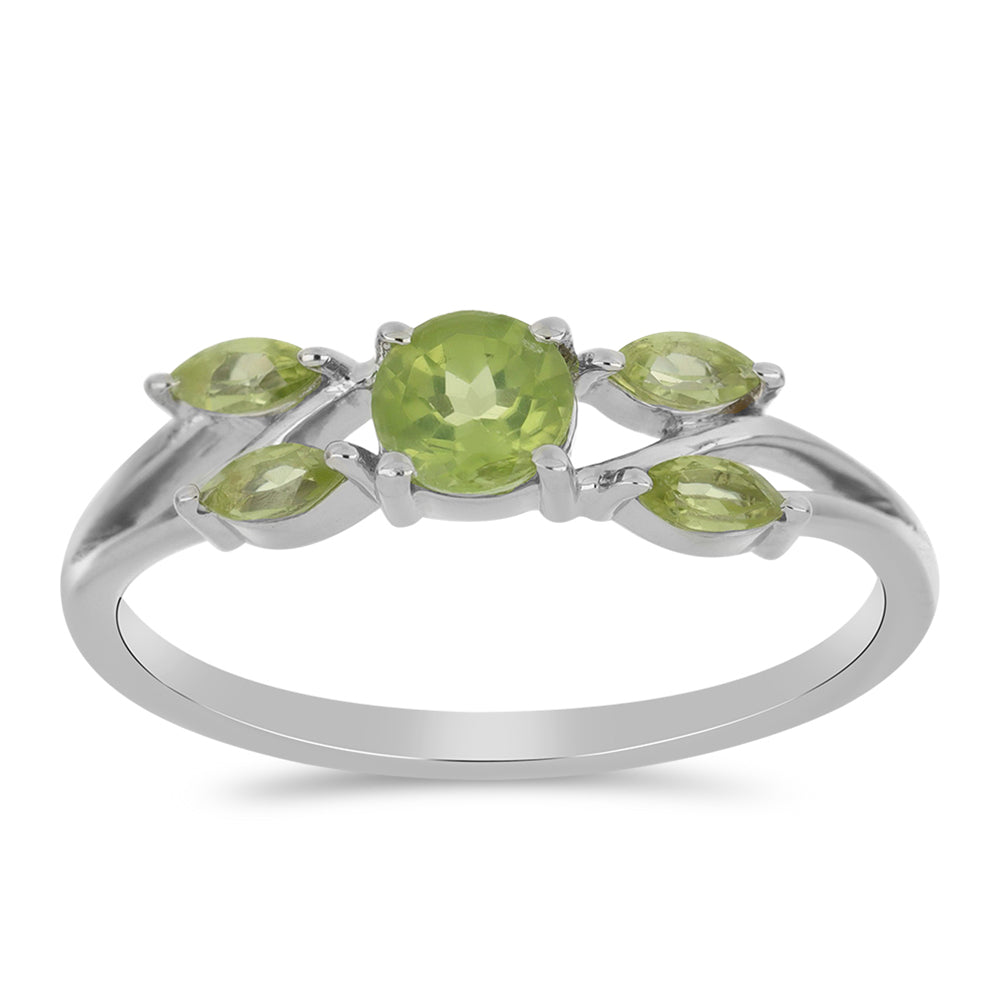 Anillo de Plata con Peridoto de Changbai 2 