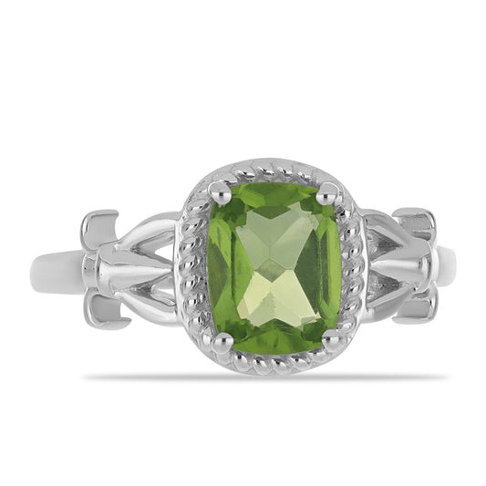 Anillo de Plata con Peridoto de Changbai