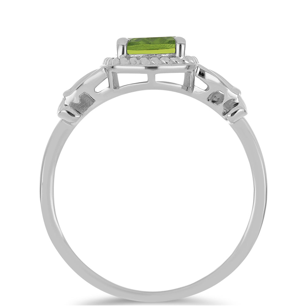 Anillo de Plata con Peridoto de Changbai 2 