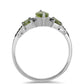 Anillo de Plata con Peridoto de Changbai y Topacio Verde