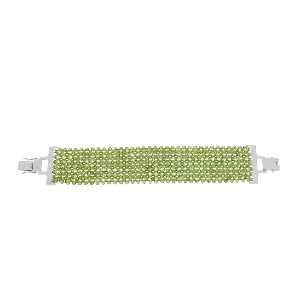 Pulsera de Plata con Peridoto de Changbai 2 