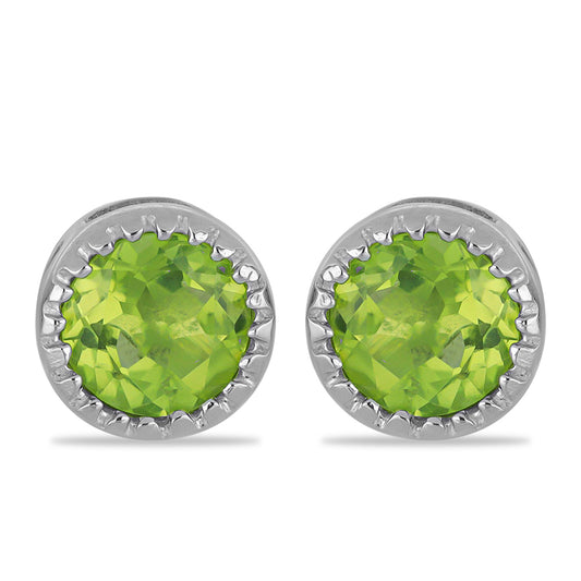 Pendientes de Plata con Peridoto de Changbai