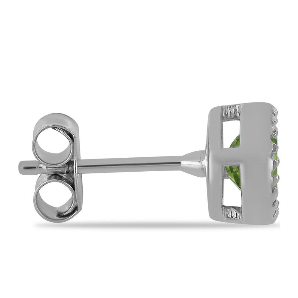 Pendientes de Plata con Peridoto de Changbai 2 