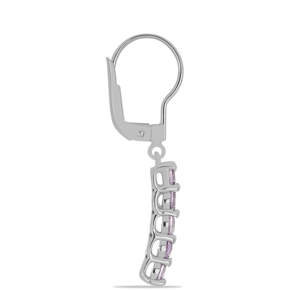 Pendientes de Plata con Amatista Rosa de Francia