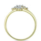 Anillo de Plata Bañada en Oro con Diamante blanco