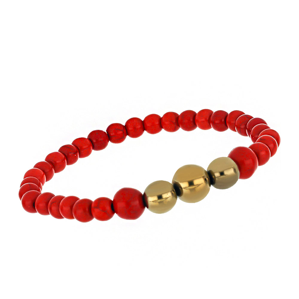 Pulsera Pepita con Coral Rojo 1 