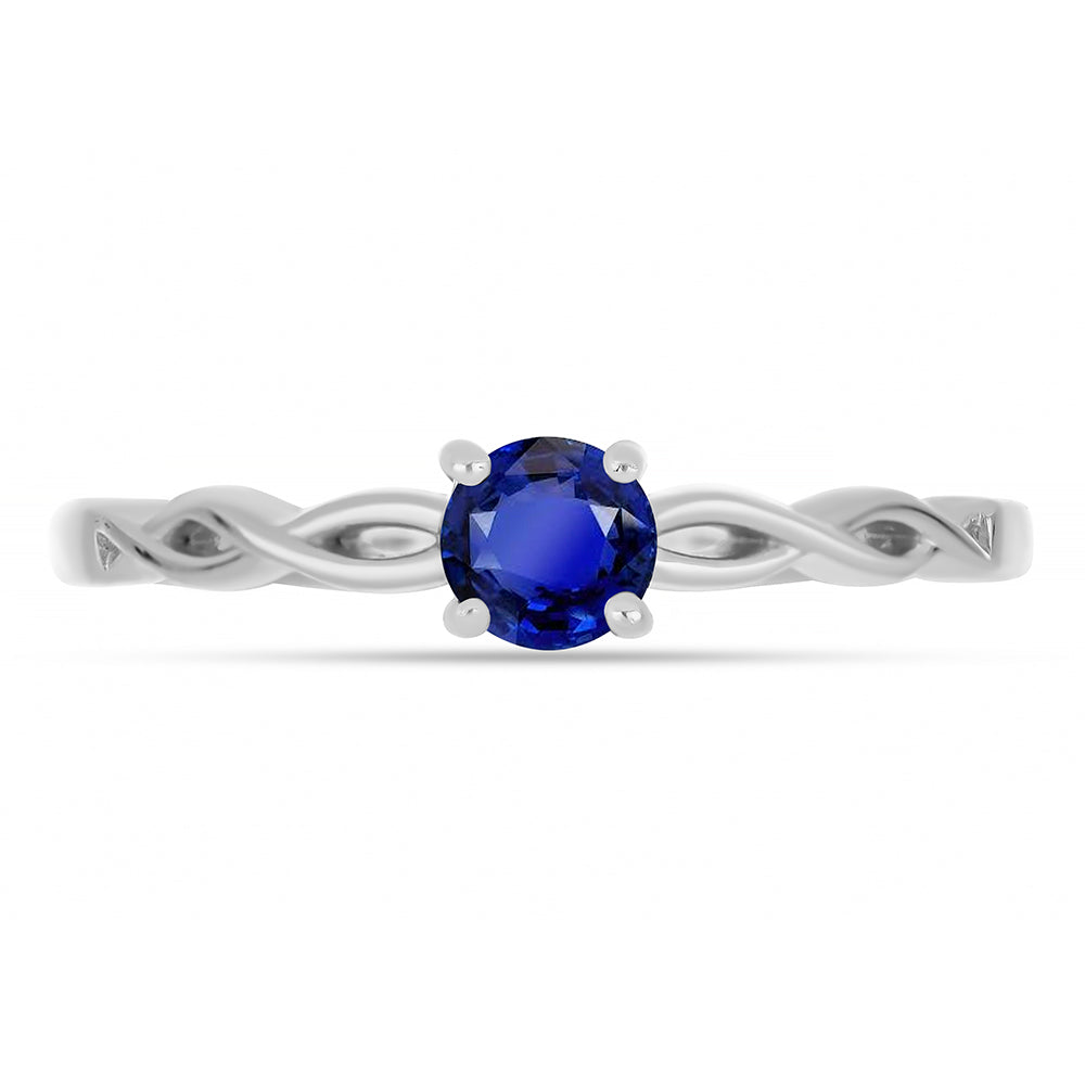 Anillo de Plata con Zafiro Azul Australiano