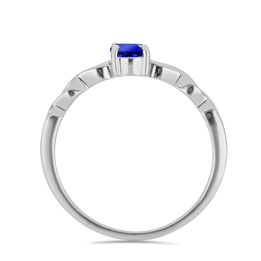 Anillo de Plata con Zafiro Azul Australiano