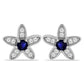 Pendientes de Plata con Zafiro Azul Australiano y Topacio Blanco
