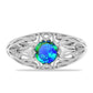 Anillo de Plata con Cuarzo Pavo Real