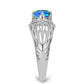 Anillo de Plata con Cuarzo Pavo Real