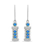 Pendientes de Plata con Cuarzo Pavo Real y Topacio Blanco