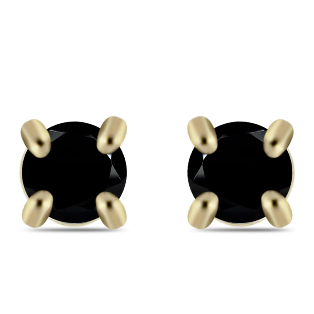Pendientes de Oro 9K con Diamante Negro