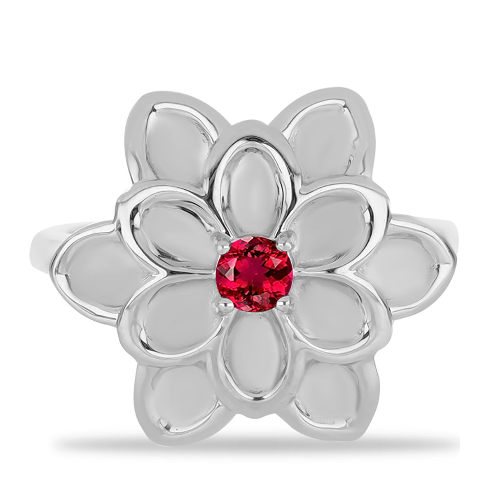 Anillo de Plata con Rubelita de Cruzeiro