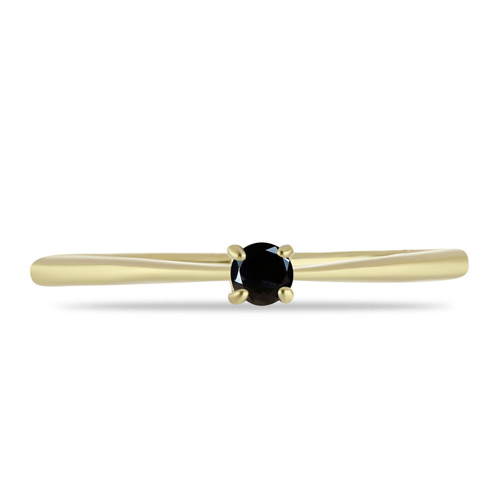 Anillo de Oro 9K con Diamante Negro 1 