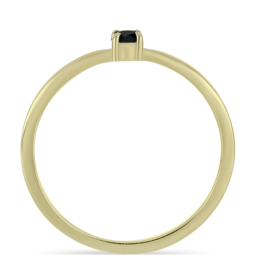 Anillo de Oro 9K con Diamante Negro 2 