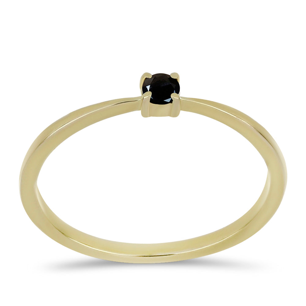 Anillo de Oro 9K con Diamante Negro 3 