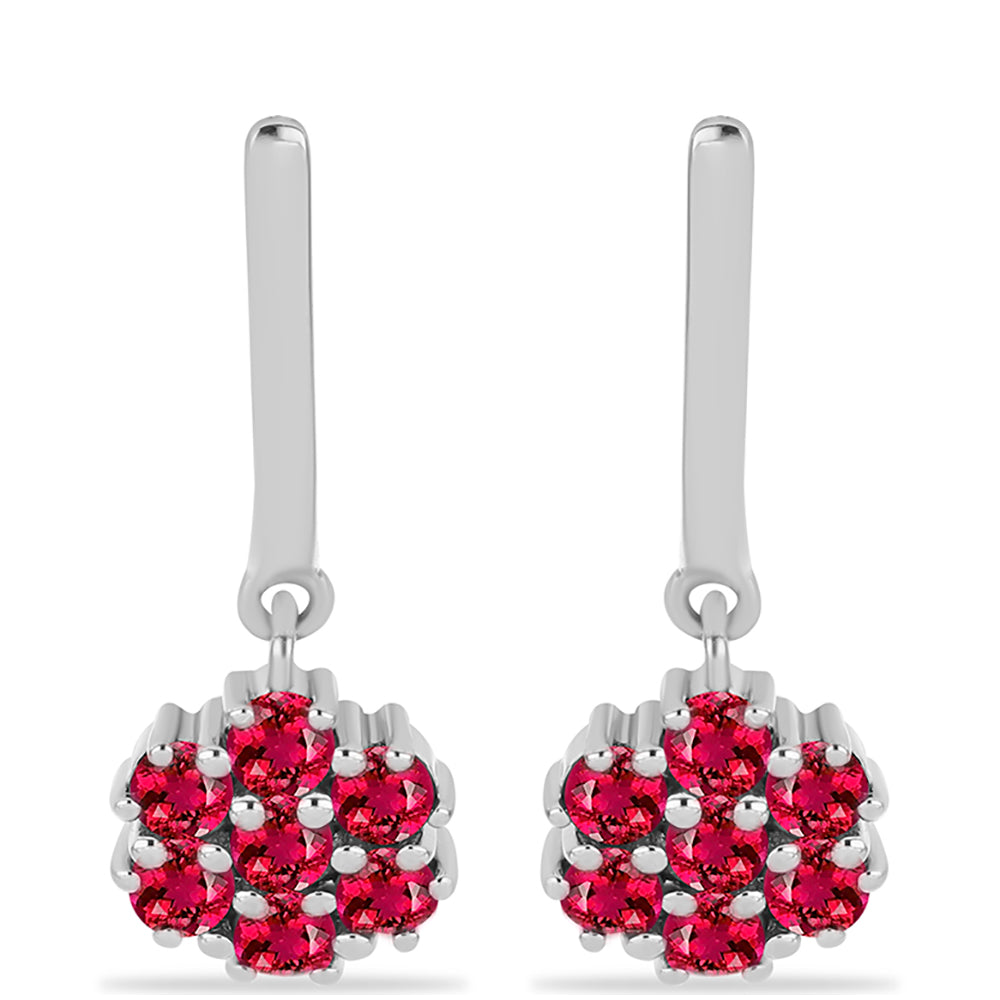 Pendientes de Plata con Rubelita de Cruzeiro