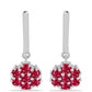Pendientes de Plata con Rubelita de Cruzeiro