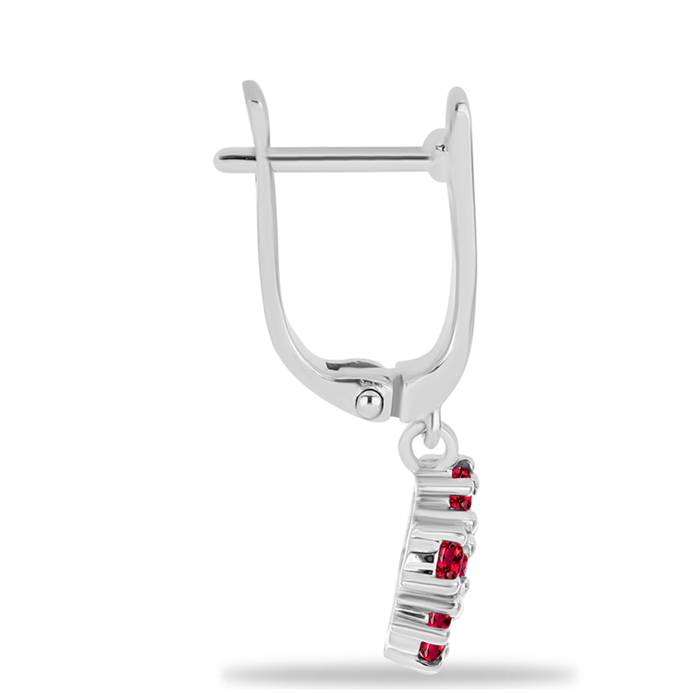 Pendientes de Plata con Rubelita de Cruzeiro 2 