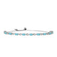 Pulsera de Plata con Apatita Azul Cielo y Topacio Blanco