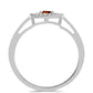 Anillo de Plata con Andalusita y Topacio Blanco