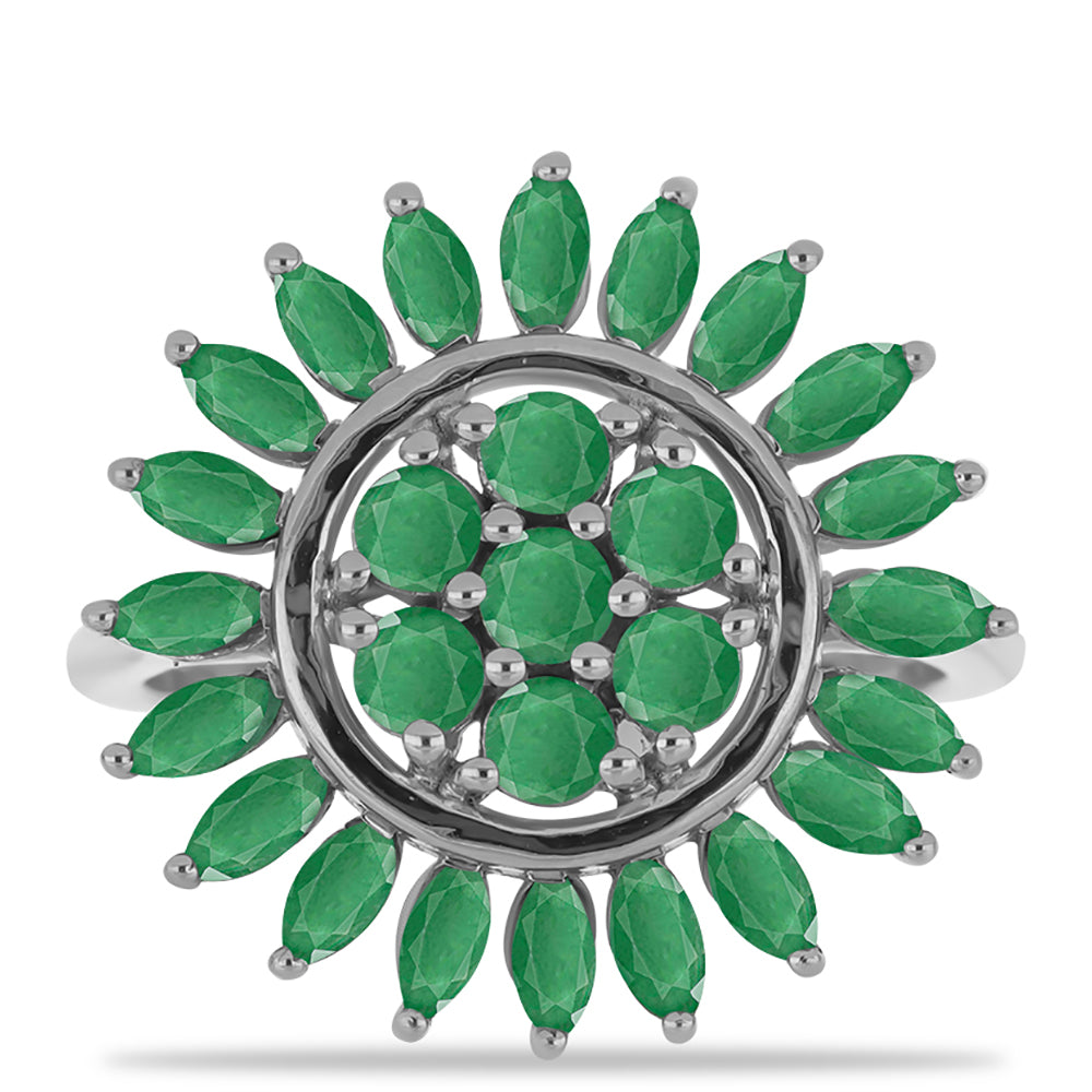 Anillo de Plata con Esmeralda de Brasil 1 