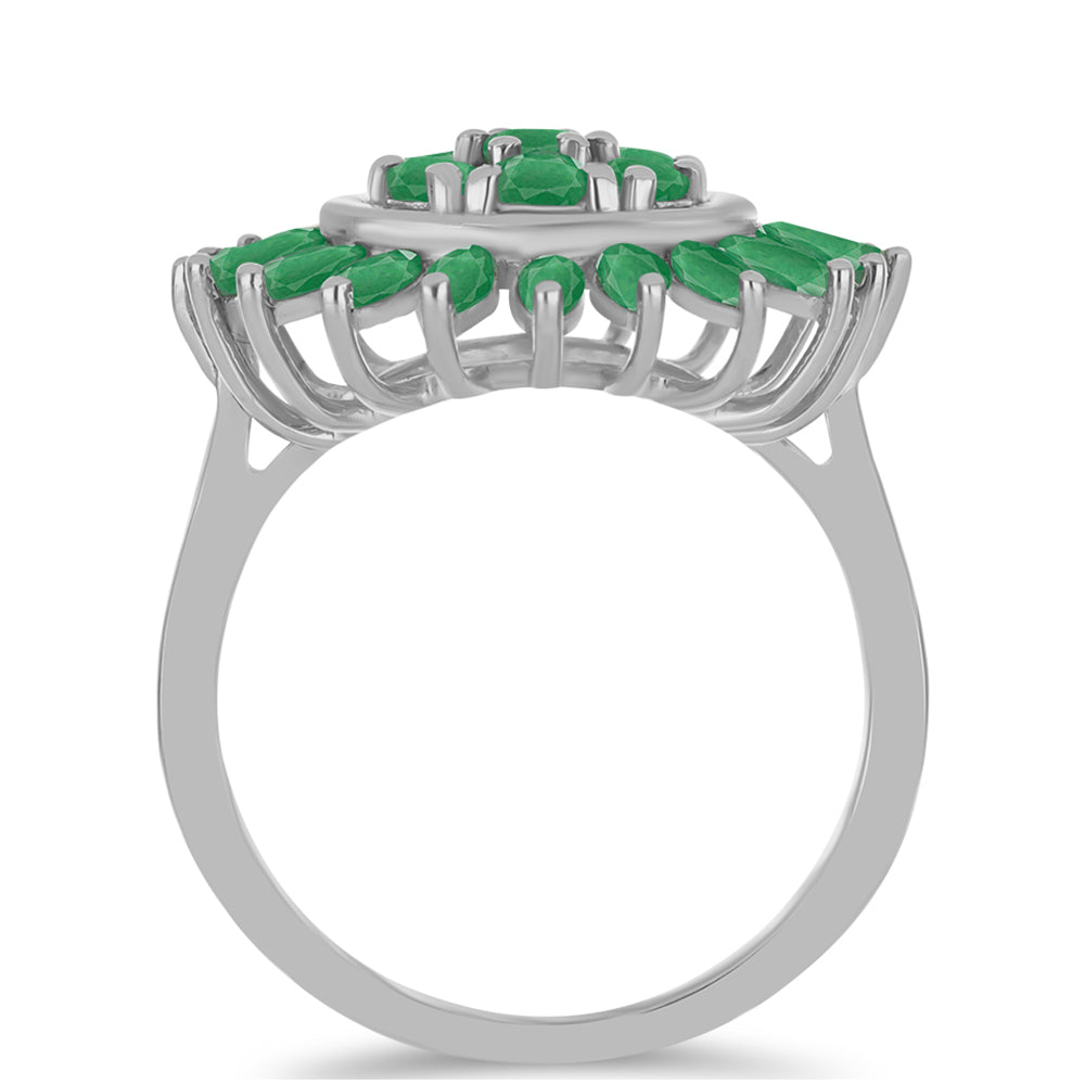 Anillo de Plata con Esmeralda de Brasil