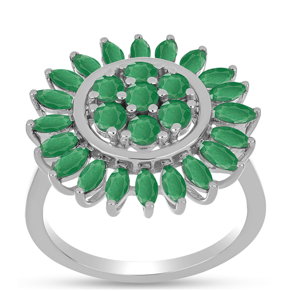 Anillo de Plata con Esmeralda de Brasil 3 