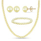 Conjunto Pepita con Perla Dorada de Agua Dulce ( Collar +Pendientes +Pulsera )
