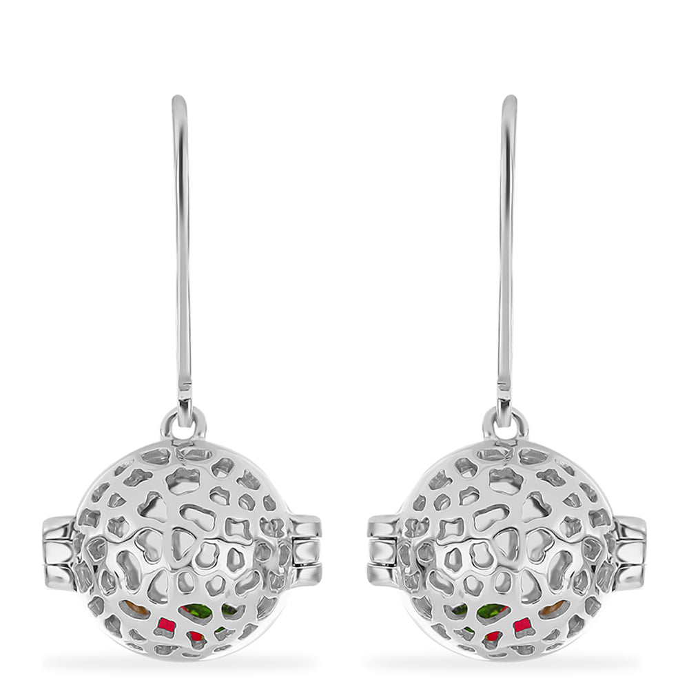 Conjunto de Plata con Tanzanita AAA y Diópsido de Cromo ( Pendientes +Colgante ) 2 