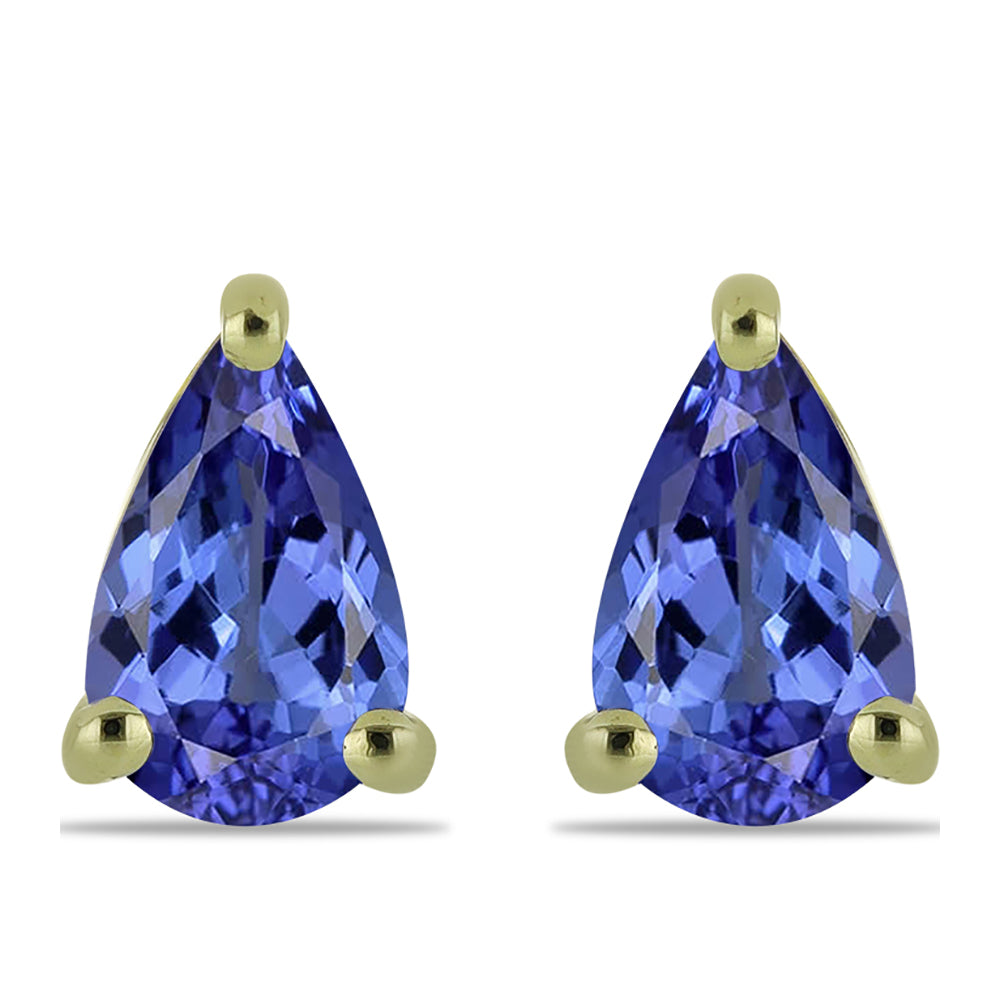 Pendientes de Oro 9K con Tanzanita AAA