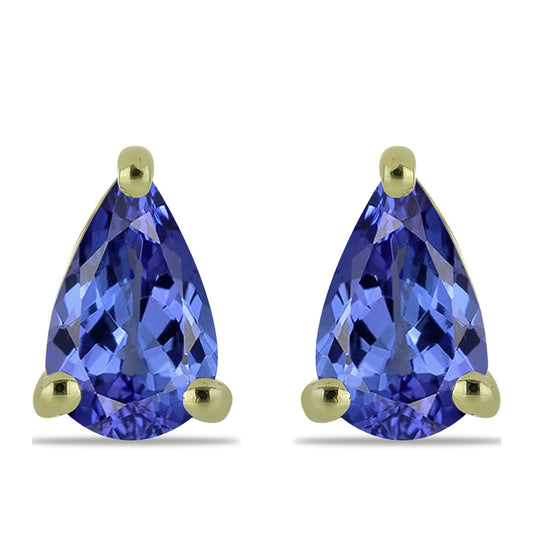 Pendientes de Oro 9K con Tanzanita AAA