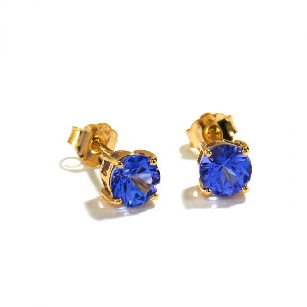 Pendientes de Oro 9K con Tanzanita AAA 1 