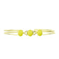 Brazalete de Plata Bañada en Oro con Serpentina Amarilla