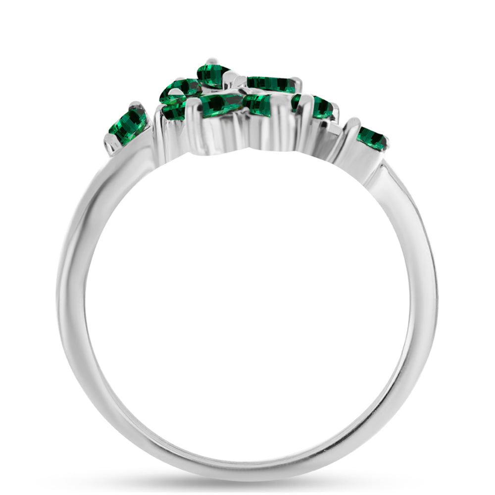 Anillo de Plata con Turmalina Verde